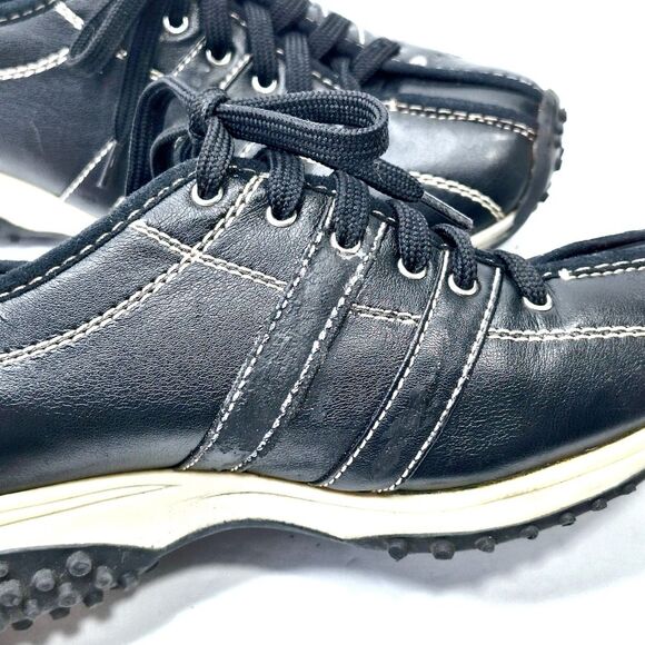 Weather Vane Contrast Stitch Leather Bowler Sneakers Cleated Rubber Soles Sz 8 - Picture 7 of 12